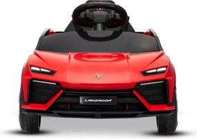 Carro elétrico para crianças Lamborghini Lanzador 12V com licença, bateria de lítio, luzes LED, controle remoto Vermelho