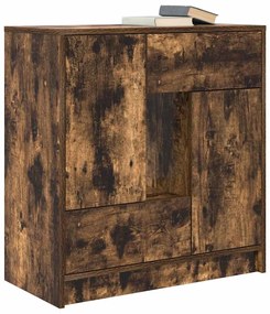 Aparador c/ gavetas e portas 70,5x34x74,5 cm carvalho fumado