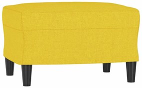 4 pcs conjunto de sofás com almofadas tecido amarelo-claro