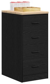 Armário de arrumação de garagem Preto 40x51x85 cm