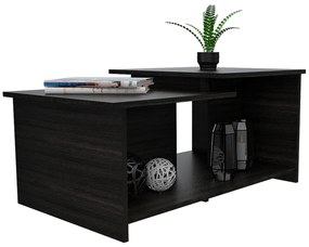 Mesa de centro Wema com arrumação aberta 42 x 89 x 53 Cm, Cinzenta