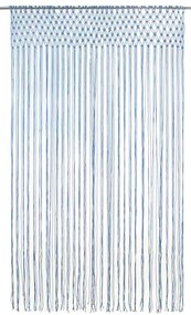 Cortina macramé 140x240 cm algodão azul