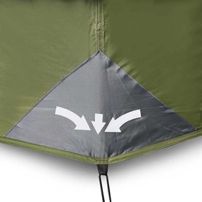 Tenda familiar 10 pessoas libertação rápida impermeável verde