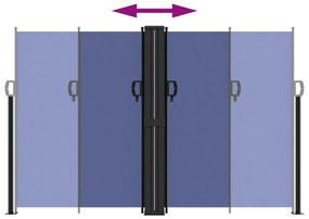 Toldo lateral retrátil 160x1200 cm azul