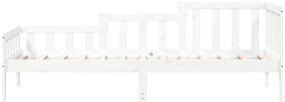 Sofá-cama sem colchão 90x200 cm madeira de pinho maciça branco