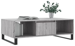 Mesa de centro 104x60x35 cm derivados madeira cinzento sonoma