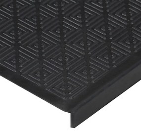 Tapetes de escada 5 pcs 25x75 cm borracha