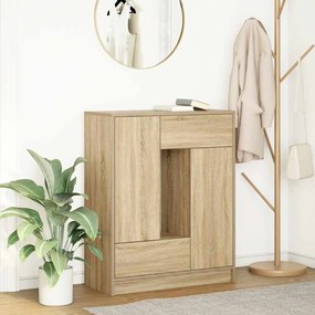 vidaXL Aparador com gavetas e portas 73x31x90 cm carvalho sonoma