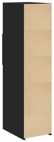 Armário alto 30x42,5x124 cm derivados de madeira preto