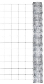 vidaXL Cerca de jardim 50x1,25 m aço galvanizado prateado