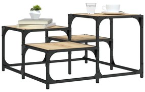 vidaXL Mesa de centro 68x68x40 cm derivados de madeira carvalho sonoma