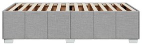 Estrutura de cama sem colchão 90x190 cm tecido cinzento-claro