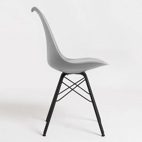 Cadeira Tilsen Metalizada - Cinza claro