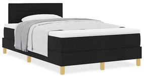Cama Box Spring com Colchão Preta 120x200 cm Tecido
