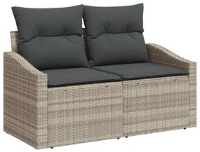 Conjunto de Sofá de Jardim em Rattan Modular com 9 Peças e Almofadas C