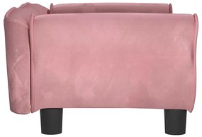 Cama para cães 70x45x30 cm veludo rosa