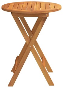 Mesa de Jardim Dobrável Redonda Ø60 x 72 cm em madeira de acácia