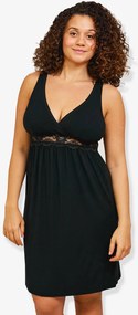 Camisa de noite CARRIWELL para grávida preto