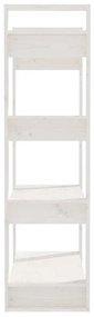 Estante/divisória 80x35x125 cm madeira de pinho maciça branco