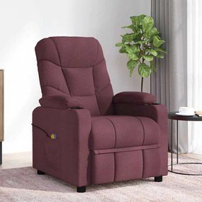 vidaXL Poltrona reclinável tecido roxo