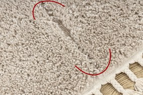 Tapete BERBER 9000 creme Franjas berbere marroquino shaggy - PRODUTO DE SEGUNDA GRAU