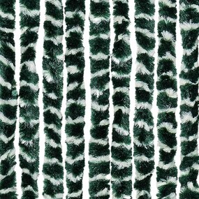 Cortina anti-insetos 100x200 cm chenille verde e branco