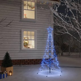 343569 vidaXL Árvore de Natal com espigão 200 luzes LED 180 cm azul