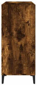 Armário p/ discos 84,5x38x89 cm deriv. madeira carvalho fumado