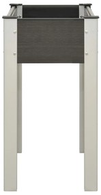 Canteiro elevado de jardim 75x40x75 cm WPC cinzento