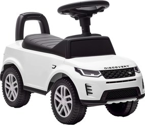 AIYAPLAY Carro Andador para Crianças com Licença de Land Rover com Armazenamento Buzina Sons de Motor 65,5x28x42 cm Branco | Aosom Portugal