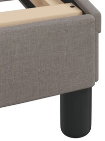 Cama sem colchão 160x200 cm tecido castanho-acinzentado