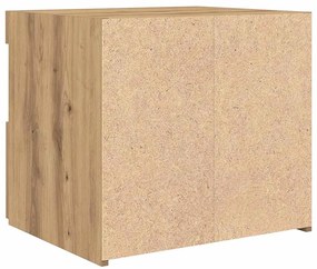 Camas de cabeceira vidaXL com luzes LED 2 pcs Carvalho Artisan 50x40x4