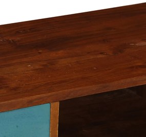 Móvel de TV c/ 3 gavetas 110x35x50 cm madeira de acácia maciça