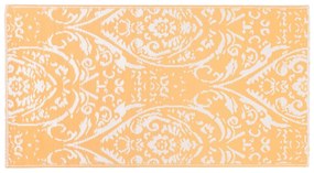 Tapete de exterior 120x180 cm ARAKIL PP laranja e branco