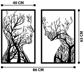 Acessório Decorativo de Parede Lutuf – Preto – 86 x 63 cm
