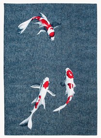 Tapete lavável em jacquard para interior e exterior Koi