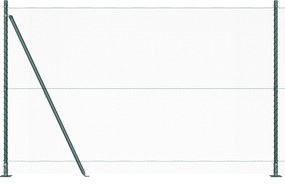 Cerca Hexagonal vidaXL Verde 1.4x50 m Aço