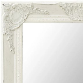Espelho de parede estilo barroco 50x80 cm branco