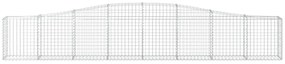 Cestos gabião arqueados 3 pcs 400x30x60/80 cm ferro galvanizado