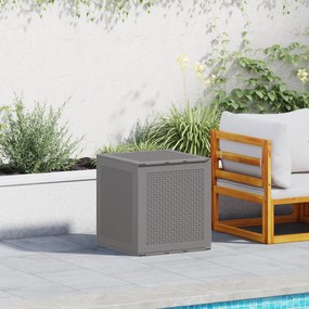 vidaXL Caixa de Armazenamento para Jardim Cinzento-Claro 55x53x57 cm PP