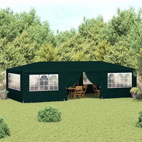 Tenda festas profissional c/ paredes laterais 4x9m 90g/m² verde
