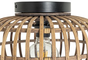 LED Plafon Inteligente Preto com Bambu incl. WiFi G95 - Amira