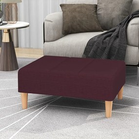 vidaXL Apoio de pés 78x56x32 cm tecido roxo
