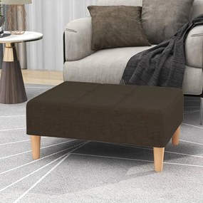 vidaXL Apoio de pés 78x56x32 cm tecido castanho-escuro