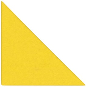 Painel de parede 12 pcs 30x30 cm tecido 0,54 m² amarelo-claro
