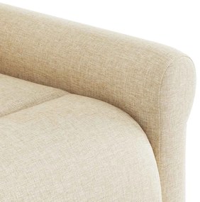 Poltrona reclinável elétrica tecido cor creme