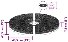 Base de guarda-sol em forma de ventoinha 4 pcs preto