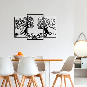 Acessório Decorativo de Parede Metal-499 – Preto – 116 x 71 cm