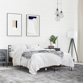 vidaXL Estrutura cama 120x190 cm derivados de madeira/metal