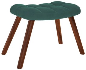 Cadeira de baloiço com banco veludo verde-escuro
